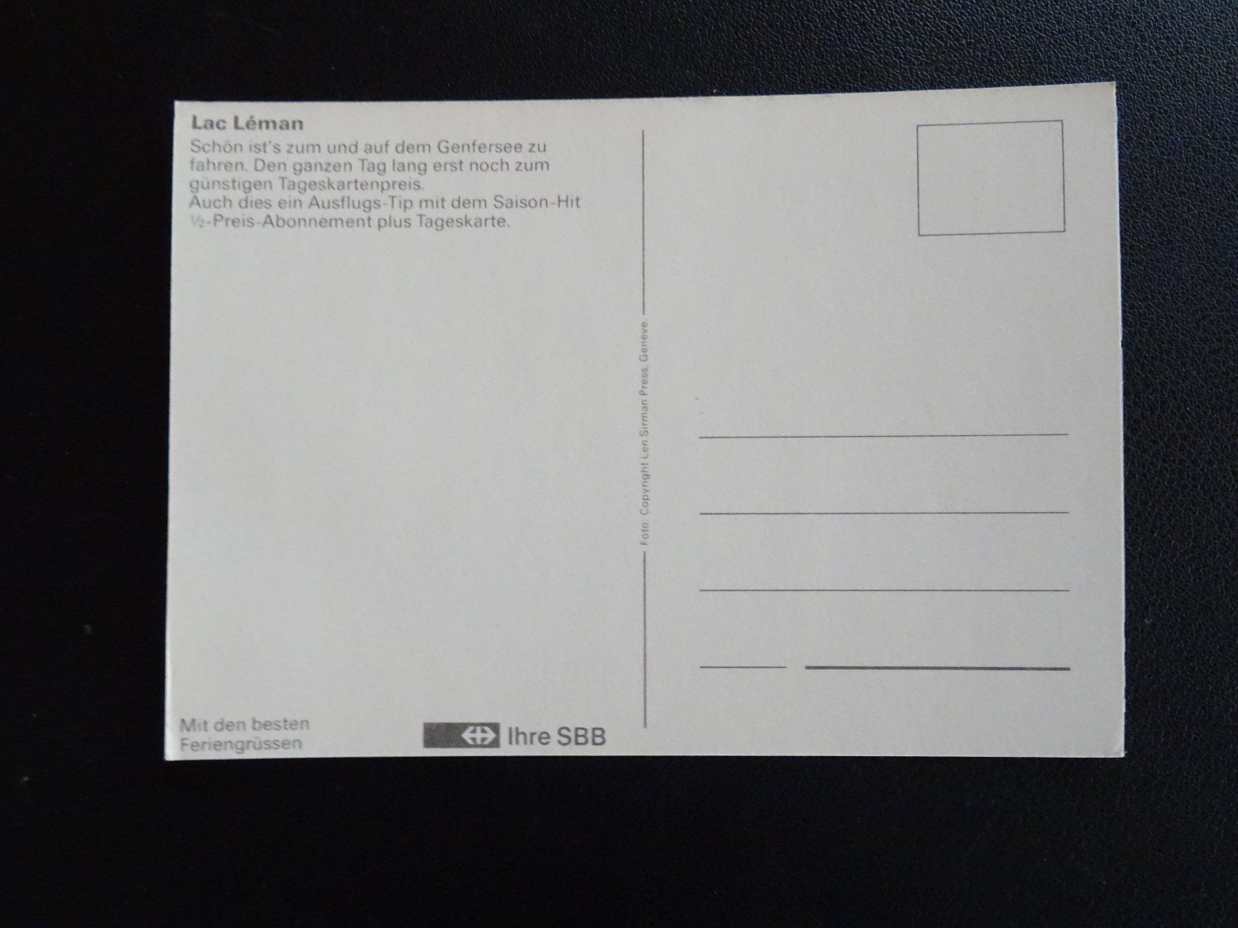 Cartoline postali: Postkarte Lac Léman – Usato da Rothrist venduto da heinrich1966 1