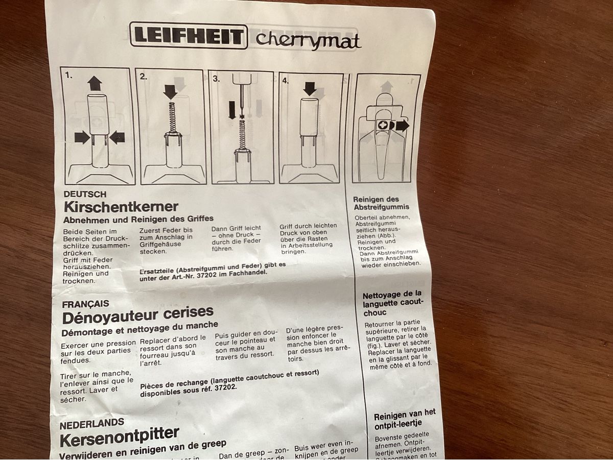 Leifheit Elettrodomestici da cucina: Leifheit  Kirschentkerner – Nuovo (secondo la descrizione) da Lausanne venduto da Ulpet 1