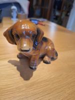 Dackel Figur  braun schwarz guter Zustand