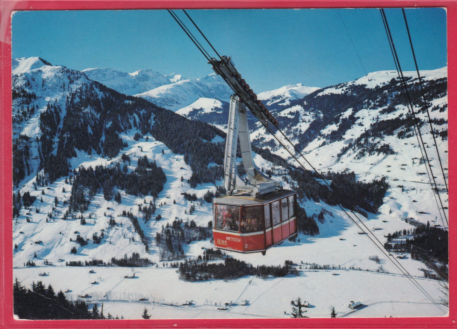 Cartoline postali: LENK, KABINENBAHN LENK - METSCH, 3.1.1979 – Usato da Oberrieden venduto da Gebirgsstelze