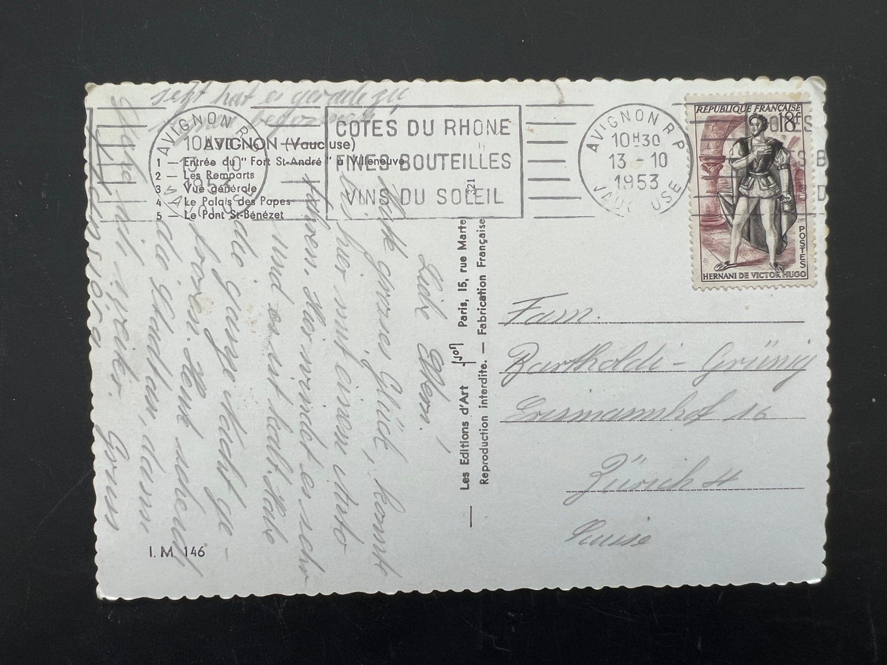 Ansichtskarten: AK 1953 Avignon    (G529) – Gebraucht aus Hinwil von Sidi4 1