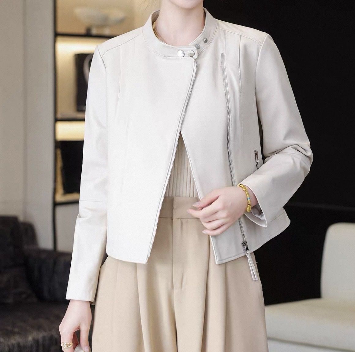 Vestes: New premium 100% sheep Leather Jacket M – Neuf (Voir description) à Basel par 550_ckp6 5