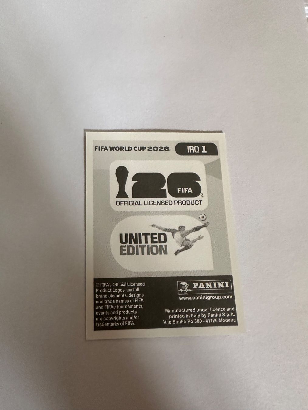 Panini Cartes à collectionner: PANINI IRQ1 IRAQ – D'occasion à Payerne par mike_lth 1