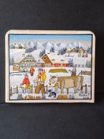 Sommer Mini Bild Bauern Bueb Kuhe Haus * 34