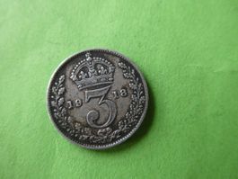 Grossbritannien 1918, 3 Pence   Silber