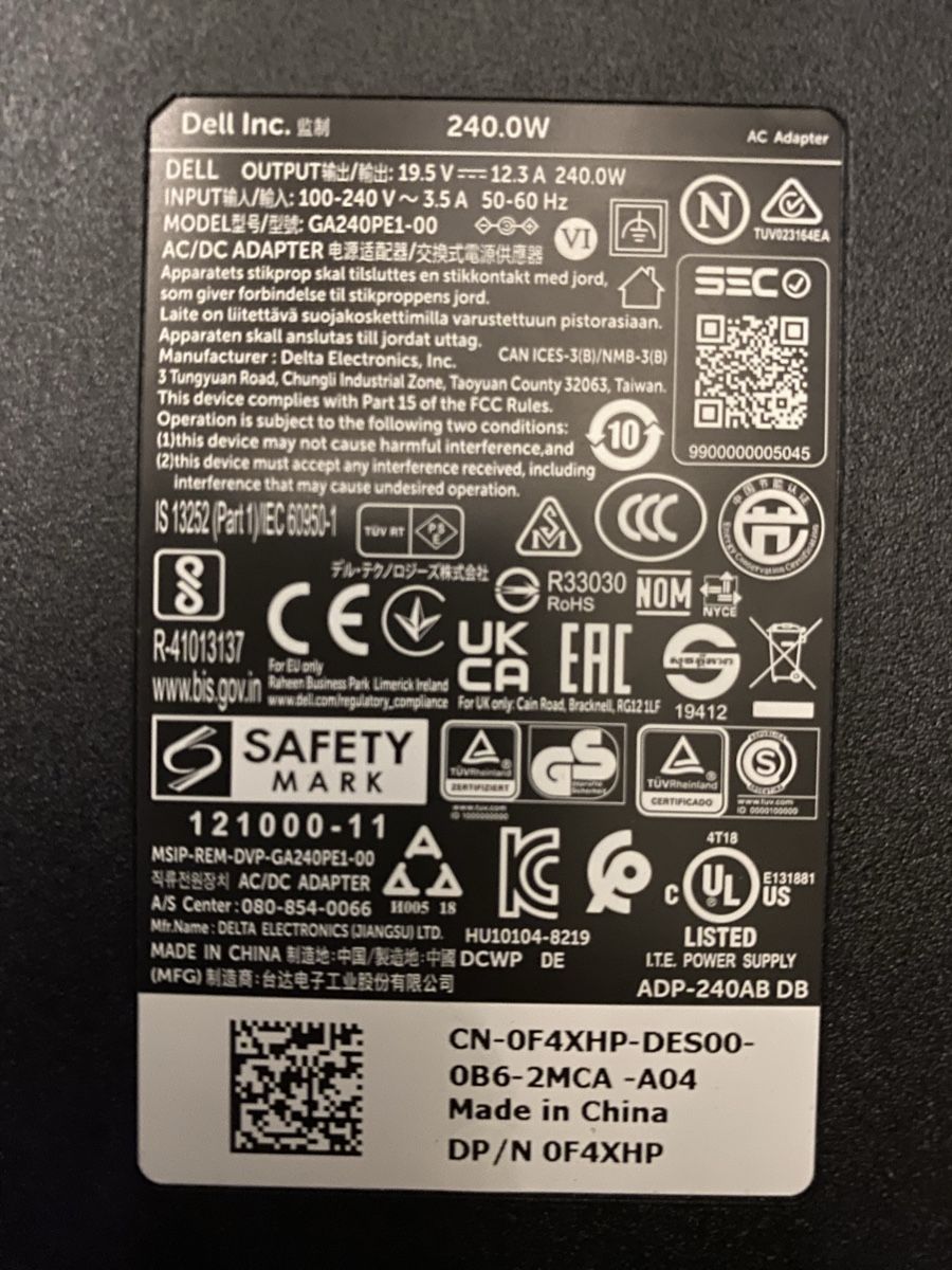 Dell Caricabatterie: Netzteil Dell GA240PE1-00 – Usato da Bettingen venduto da 3663667 1