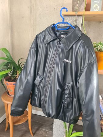 Veste vintage d'hiver simili cuir (vegane)