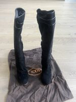 Bottes en daim noire Tod’s pour femme