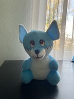 Süsser blauer Stofftier-Fuchs sucht neues Zuhause!