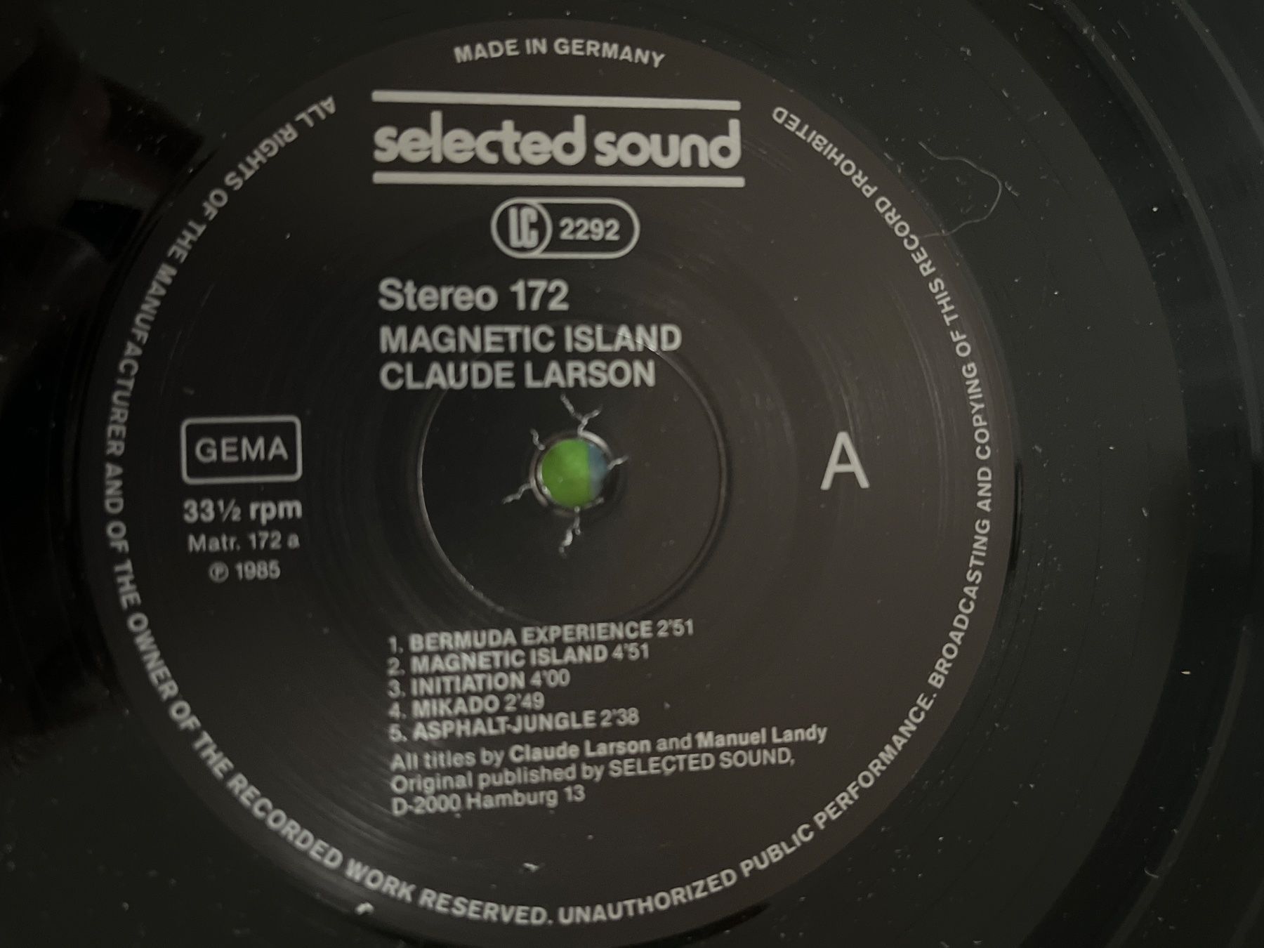 Dischi in vinile: S1820/Claude Larson - Magnetic Island – Usato da Frutigen venduto da Philippe_jsp 2