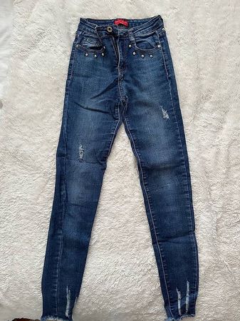 Skinny Jeans blau Grösse 34