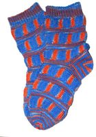 Handgestrickte Socken,  Gr.36/37 mit Seide