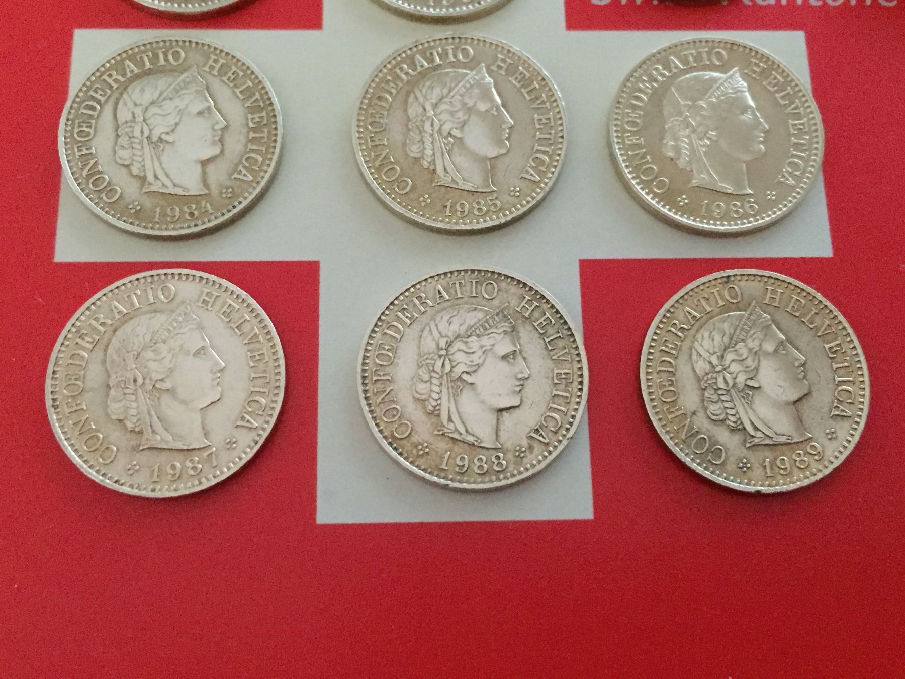 Tutti le monete: 5 Rappen 1981 - 1989 komplett – Usato da Elsau venduto da herbybay 2