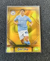 Julian Alvarez 30/50 Gold Drip Topps Manchester City