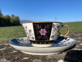 Haviland France Tasse Teetasse + Untertasse handbemalt