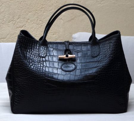 Longchamp Croco-Embossed Roseau Tasche / sac