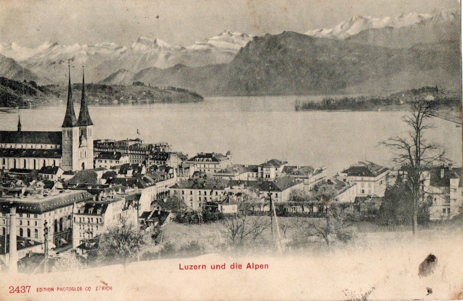 Cartoline postali: Luzern und die Alpen – Usato da Melano venduto da pisonsdro