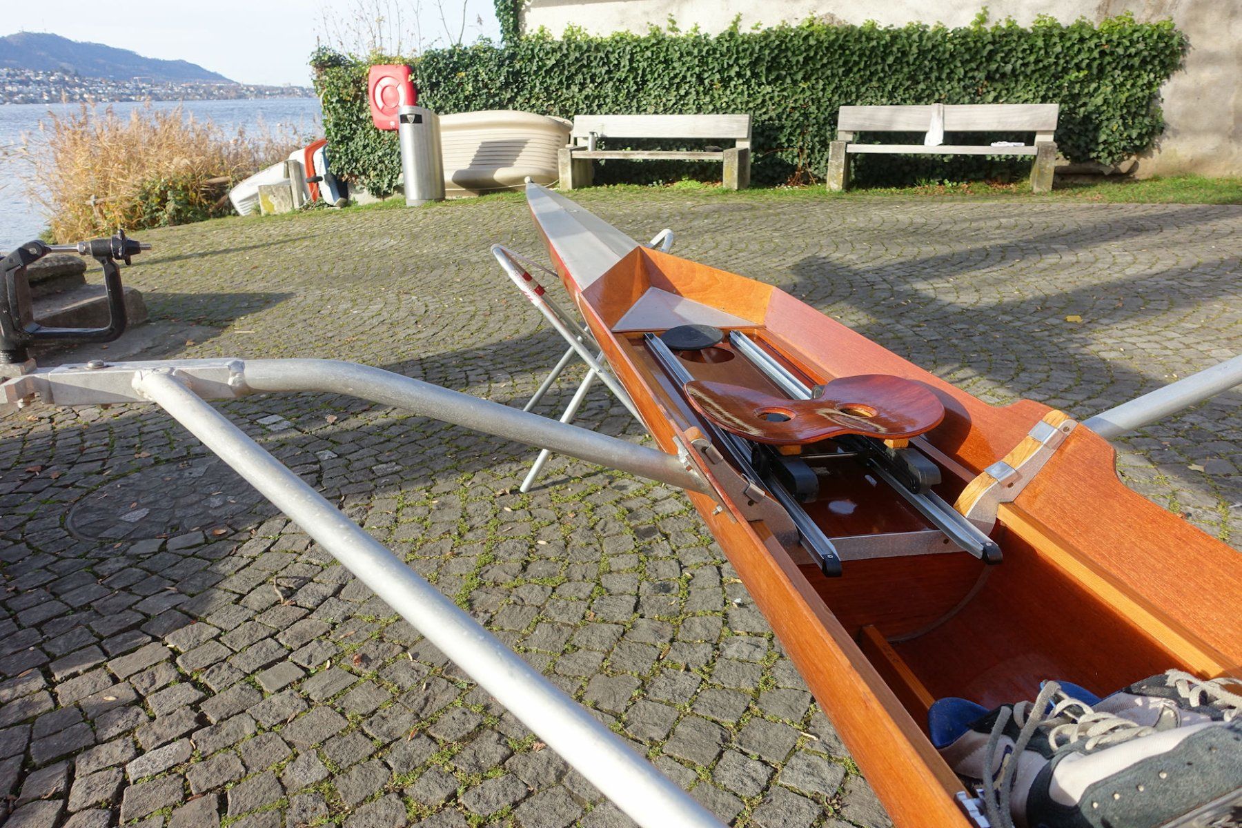 Barche: Rennruderboot aus Zedernholz - Skiff 1989 – Usato da Freienbach venduto da FPD8704 6