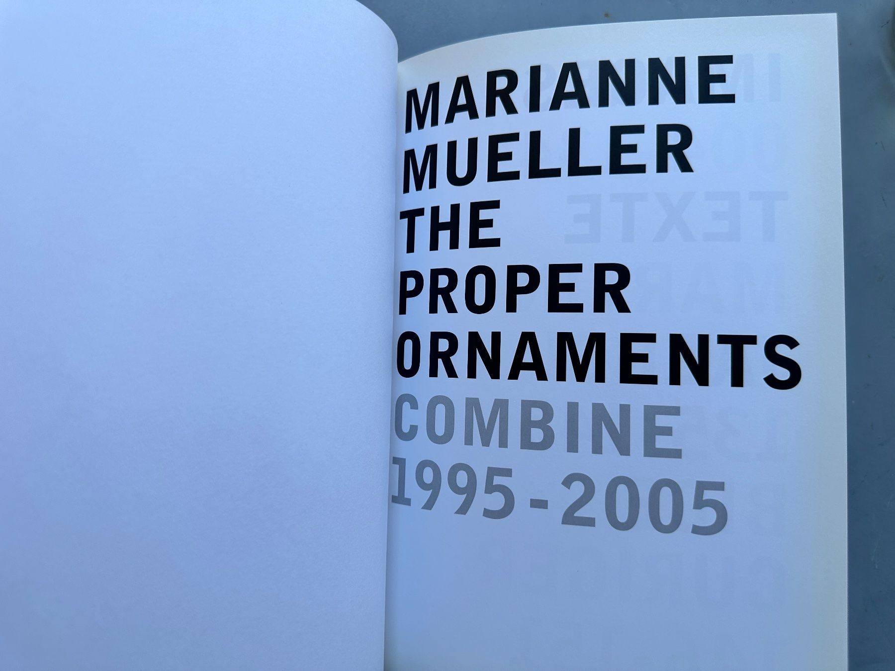 Libri: Marianne Mueller: The Proper Ornaments. – Usato da Zürich venduto da allp 2