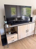 Massivholz Sideboard mit Metallgestell
