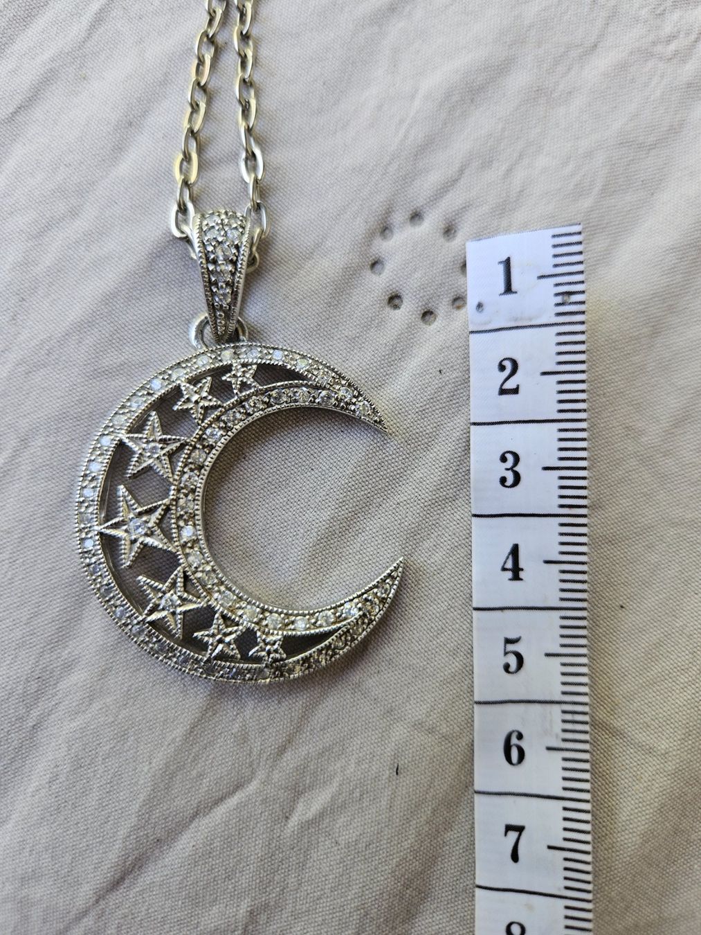 Catenine: Modeschmuck Kette mit wunderschönem Mondanhänger – Usato da Gränichen venduto da Zmoonlight 1