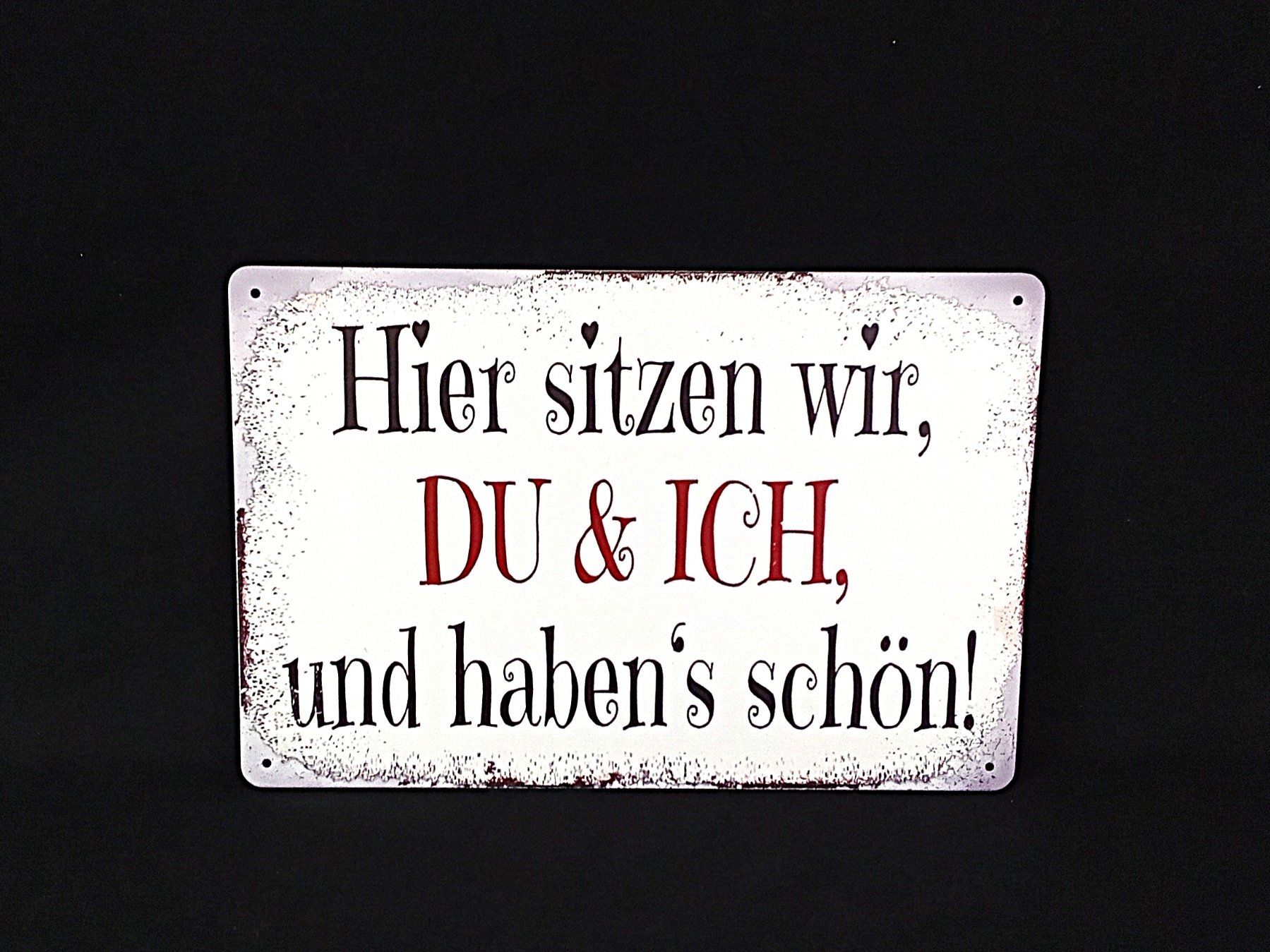 Insegne: dekoratives Schild (Hier sitzen wir) – Usato da Pratteln venduto da Restwert_Pratteln