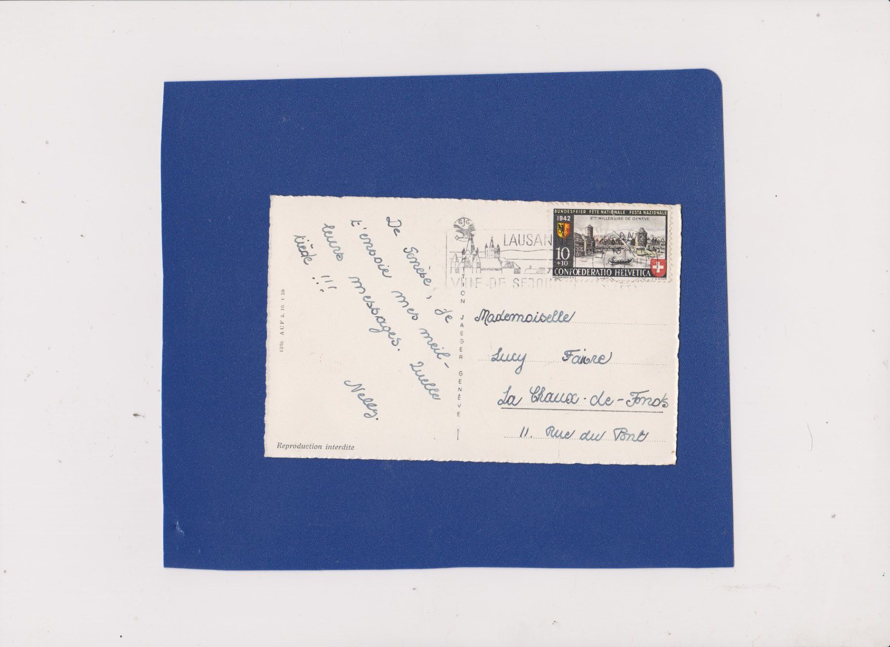 Cartoline postali: Carte postale Genève, Gare et Hôtel Cornavin,  Oldtimer – Usato da Bex venduto da Canouille 1