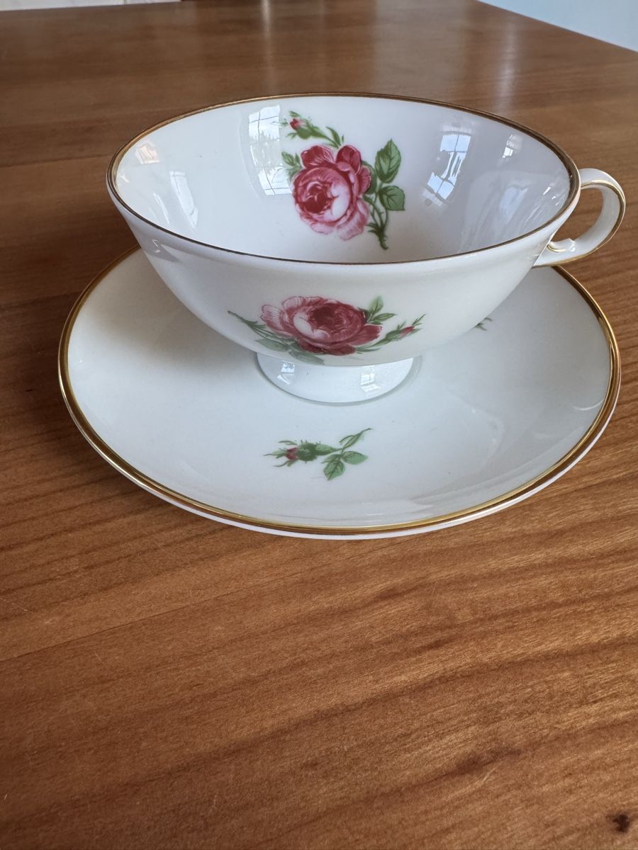 Kaiser Set di piatti: Kaiser Teetasse mit Dessertteller Rosen – Usato da Therwil venduto da rowe-spezial 1