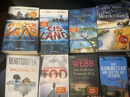 8 spannende Krimis - alle Paperback 