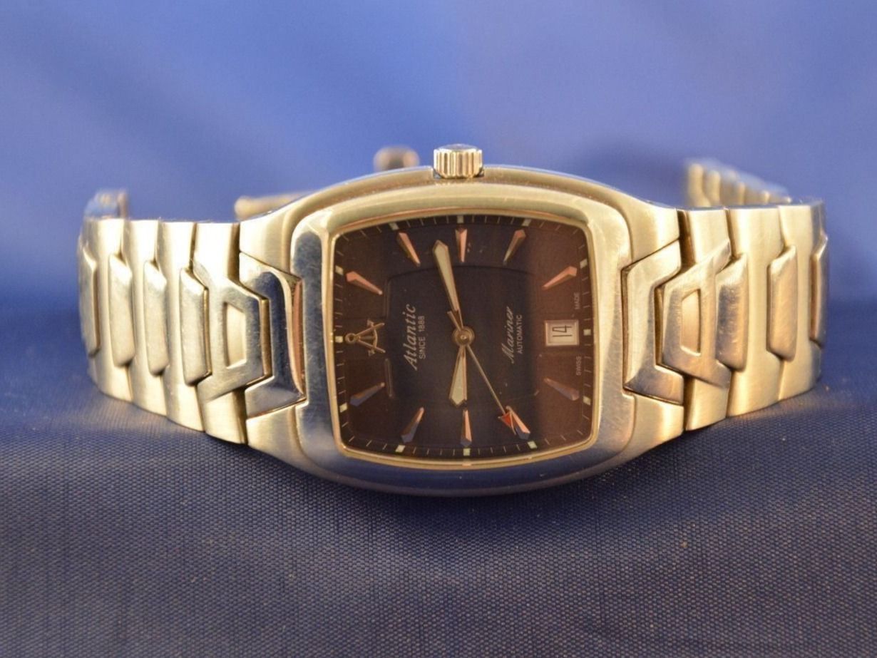 Atlantic Orologi: Atlantic Mariner Automatic Herrenuhr, mit Edelstahl Armband – Usato da Bassersdorf venduto da antik_leo 1