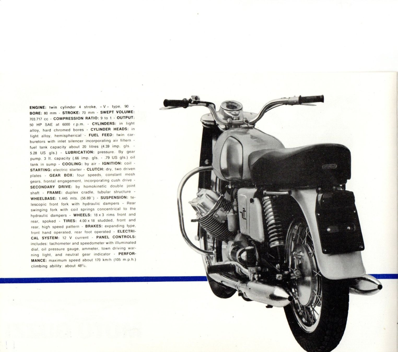 Moto Guzzi Strada: Moto Guzzi V7 700cc - Originalprospekt – Usato da Malans GR venduto da Chueche427 1