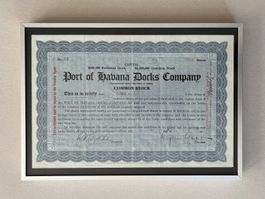 Port of Havana Docks Company, Stock Certificate, Aktie