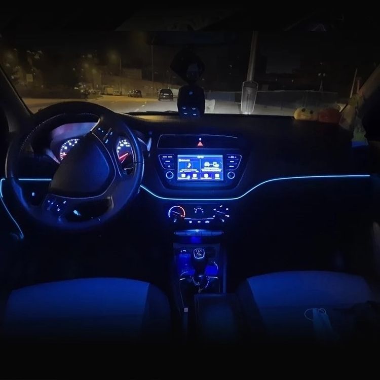 5M Auto LED Ambientebeleuchtung Innenraumbeleuchtung Lichtleiste USB-Kabel  Blau