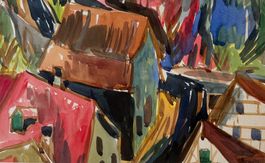 Charles Trüb (1925-2020), Expressives Aquarell, signiert