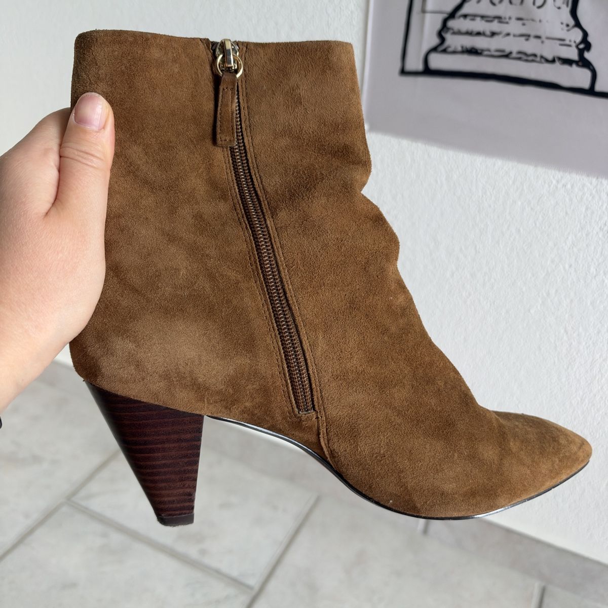 Dune London Damenschuhe: Dune brown suede chic ankle boots  – Gebraucht aus Zofingen von JumpInVintage 6