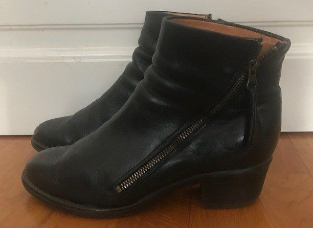 Scarpe da donna: Stifletten, Gr. 40, Leder, Marke: Werner – Usato da Basel venduto da machplatz 7