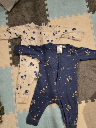 2er Set Baby Strampler Mickey Mouse, Gr. 68
