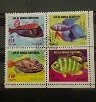 Briefmarken Block Rep. Guinea Ecuatorial Fische