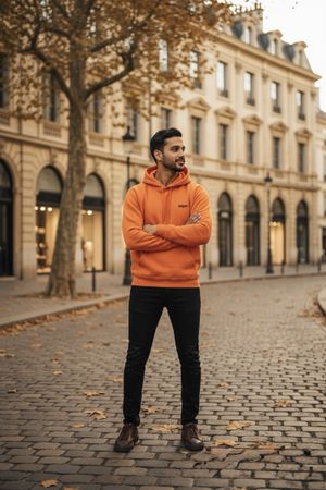 Snipes Hoodie, Grösse M Orange