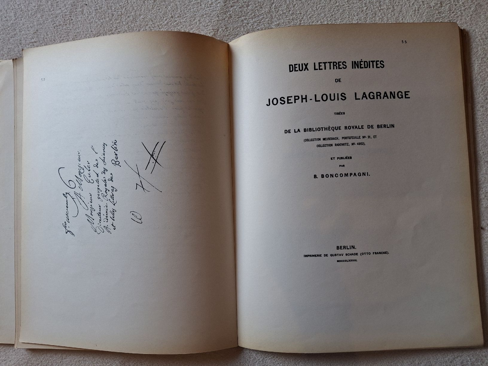 Livres: Lettres inédites Lagrange à Euler, histoire des sciences – D'occasion à Villiers par san_jn5w 4