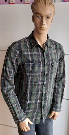 Neues Ralph Lauren Herren Flanellhemd Gr. M kariert grün