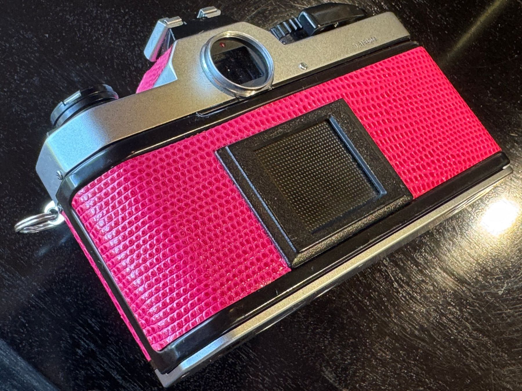 Nikon Kamera: Nikon FM 2 n in Leder Pink – Gebraucht aus Rüthi (Rheintal) von Kunsttrifftdich 2