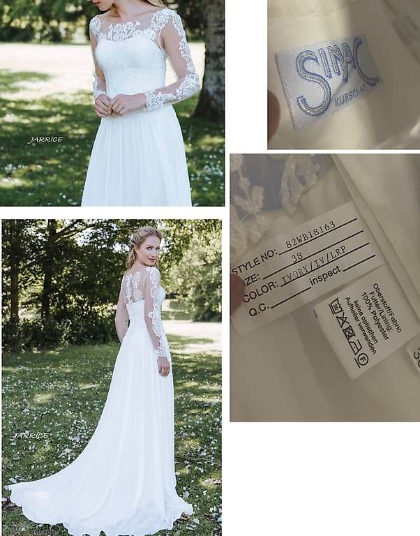 Kleider: Hochzeitskleid 38 weiss/ivory – Neu (gemäss Beschreibung) aus Biel/Bienne von taki183 1
