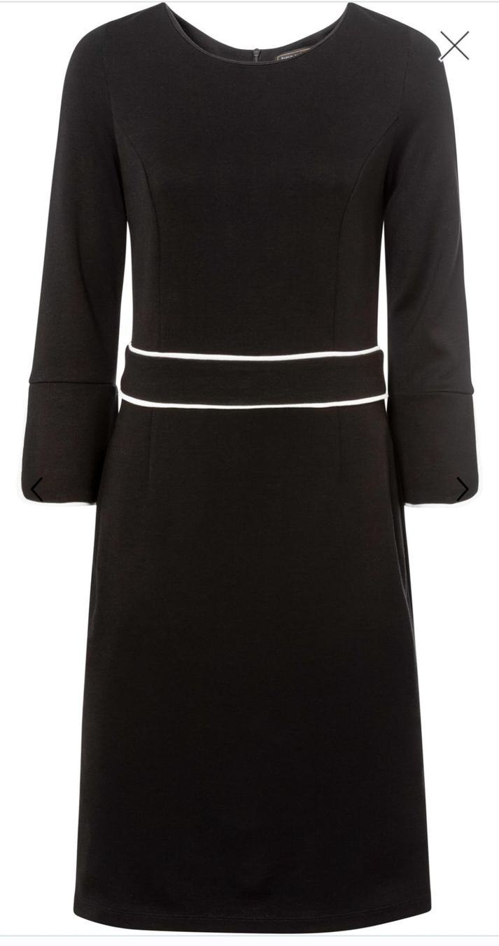 Kleider: Schwarzes Kleid mit weißen Linien. – Neu (gemäss Beschreibung) aus Wislikofen von Ana.Gomes