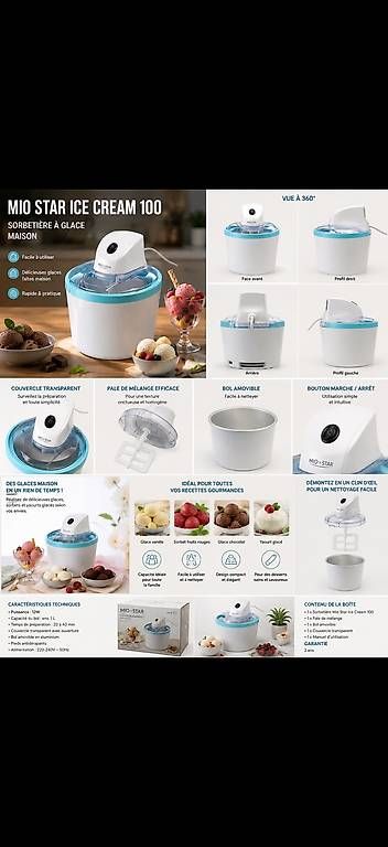 Elettrodomestici da cucina: A vendre Sorbetière à glace – Usato da Crans VS venduto da cei_qws7 1