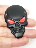 3D Totenkopf roten Augen SCHWARZ Sticker Aufkleber Badge Car