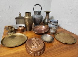 Antikes Metall Konvolut Messing Kupfer Zinn WMF Art Nouveau