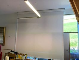 Elektrische Leinwand mit Schalter, weiss, Top Zustand