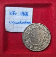 Abart 2 Franken Schweiz 1968 340° verdreht Rarität