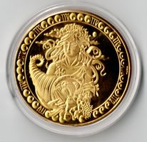 Jungfrau_Sternzeichen _Goldig_Medaile in Schutzkapsel